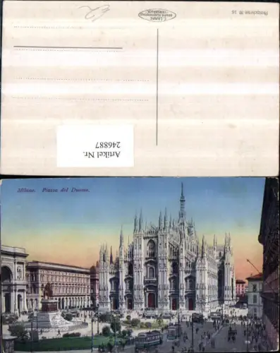 246887,Lombardia Milano Mailand Piazza del Duomo Dom Kirche