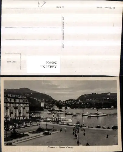 246906,Lombardia Como Piazza Cavour Anlegeplatz Dampfer Metropole Suisse