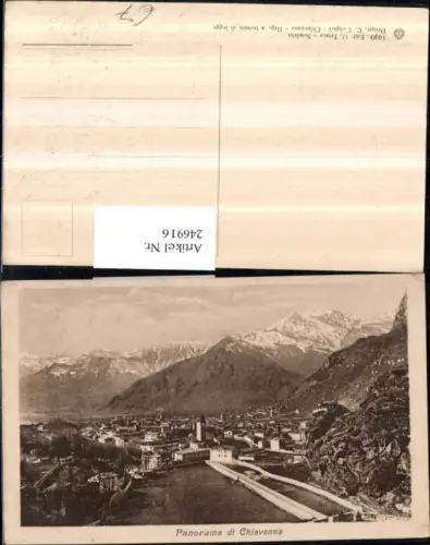 246916,Lombardia Sondrio Panorama di Chiavenna Totale