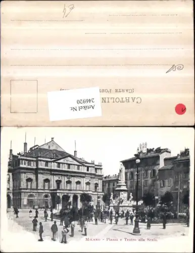 246920,Lombardia Milano Mailand Piazza e Teatro alla Scala Theater u. Denkmal