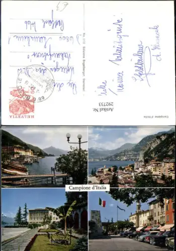 292733,Lombardia Como Campione d'Italia Totale Steg Boote Geschäfte Mehrbildkarte