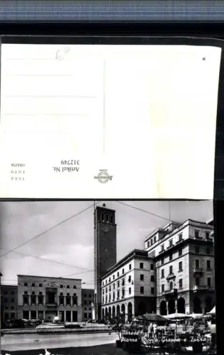 312749,Lombardia Varese Piazza Monte Grappa e Torre Gebäude Turm Brunnen