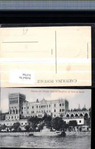 312766,Lombardia Brescia Palazzo del principe Scipione Borghese sul Isola di Garda Palast