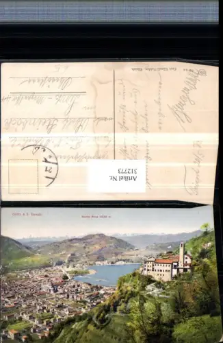 312773,Lombardia Como u. S. Donate Totale m. Monte Rosa Bergkulisse