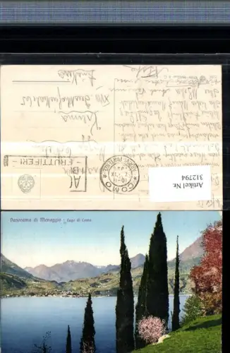 312794,Lombardia Como Lago di Como Panorama di Menaggio Totale Bergkulisse