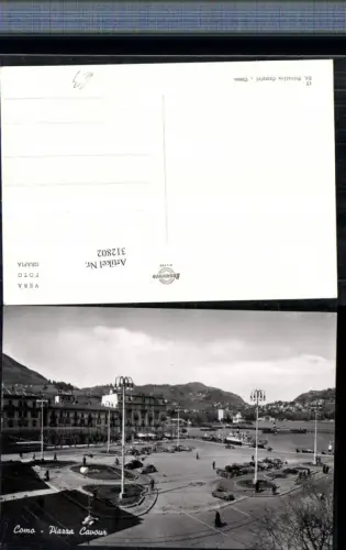 312802,Lombardia Como Piazza Cavour Platz Dampfer