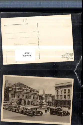 312805,Lombardia Milano Mailand Piazza della Scala Platz Denkmal Automobile