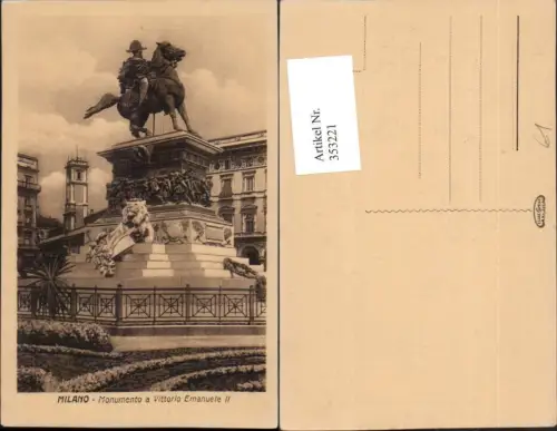353221,Lombardia Milano Mailand Monumento a Vittorio Emanuele II Denkmal