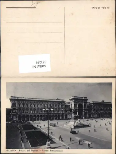 353239,Lombardia Milano Mailand Piazza del Duomo e Portici Settentrionali Denkmal