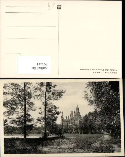 353241,Lombardia Pavia Certosa di Pavia Veduta del Podere con la Peschiera Kloster