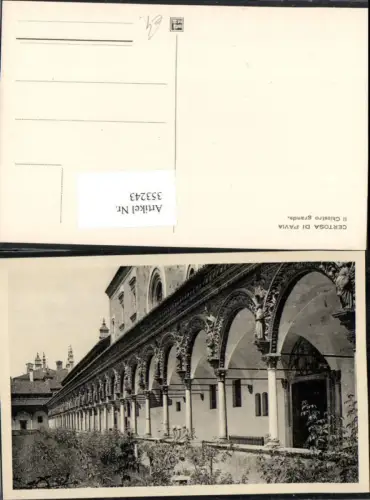 353243,Lombardia Pavia Certosa di Pavia Il Chiostro grande Kloster Arkaden