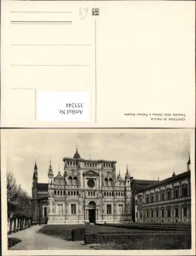 353244,Lombardia Pavia Certosa di Pavia Chiesa e Palazzo Ducale Kloster Kirche