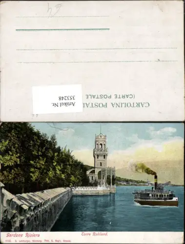 353248,Lombardia Brescia Gardone Riviera Torre Ruhland Turm Dampfer