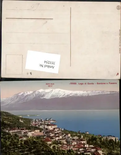 353254,Lombardia Brescia Lago di Garda Gardone Riviera a Fasano Totale Bergkulisse