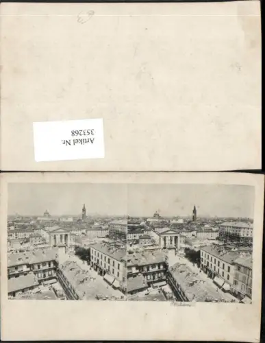 353268,Stereokarte Lombardia Milano Milan Mailand Teilansicht