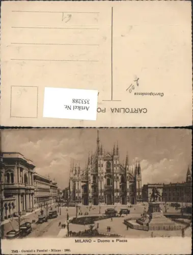 353288,Lombardia Milano Mailand Duomo e Piazza Platz Denkmal Dom