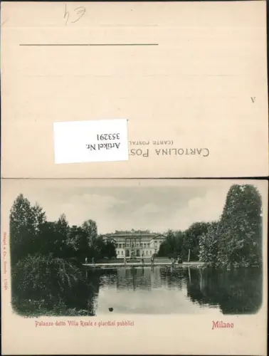 353291,Lombardia Milano Mailand Palazzo detto Villa Reale e giardini pubblici pub Stengel e Co 11648