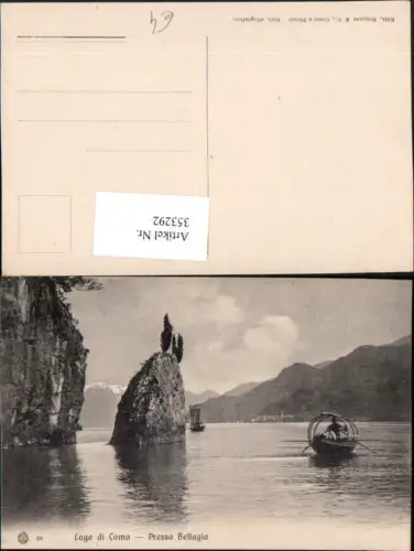 353292,Lombardia Como Lago di Como Presso Bellagio Felsen Boot Bergkulisse