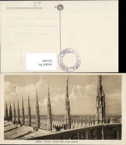 353304,Lombardia Milano Mailand Duomo Guglie della navata centrale Dom Türme