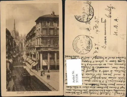 371336,Lombardia Milano Mailand Corso Vittorio Emanuele Straßenansicht Straßenbahn