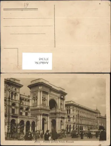 371345,Lombardia Milano Mailand Facciata Galleria Vittorio Emanuele