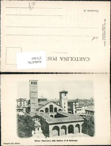 371363,Lombardia Milano Mailand Panorama della Basilica di S. Ambrogio Kirche