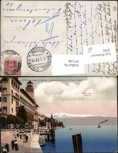 397190,Lombardia Brescia Lago di Garda Gardone Riviera Grand Hotel Bergkulisse