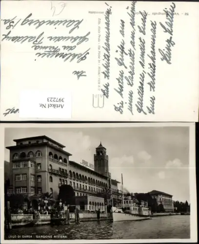 397223,Lombardia Brescia Lago di Garda Gardone Riviera Grand Hotel Dampfer