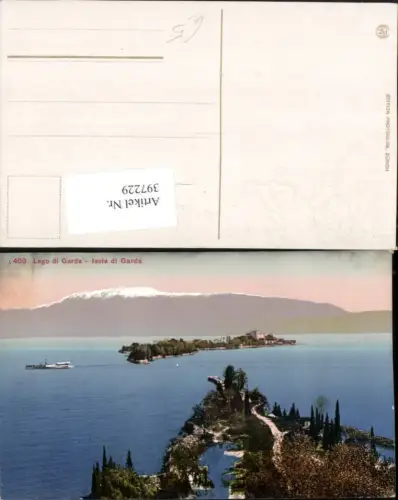 397229,Lombardia Brescia Lago di Garda Isola di Garda Insel Bergkulisse