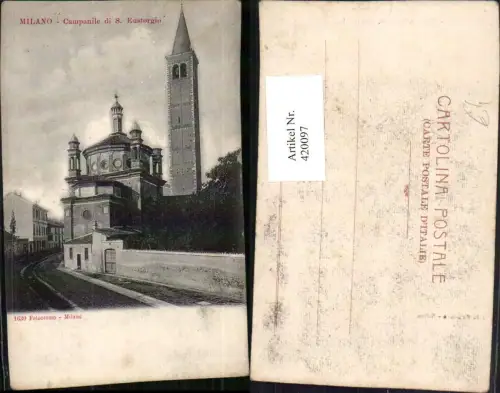 420097,Lombardia Milano Mailand Campanile di S. Eustorgio Kirche Glockenturm
