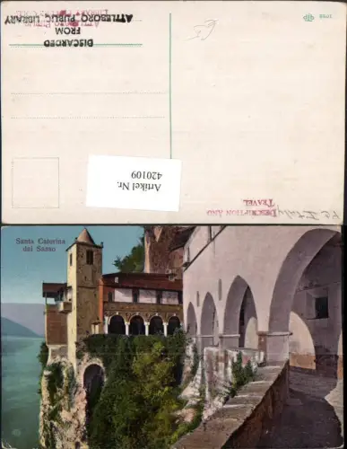 420109,Lombardia Varese Santa Caterina del Sasso Kloster Arkaden