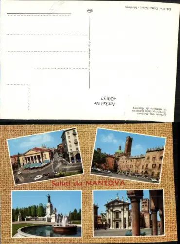 420137,Lombardia Mantova Mantua Kirche Brunnen Denkmal Mehrbildkarte