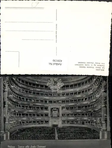 420150,Lombardia Milano Mailand Teatro alla Scala Theater Innenansicht