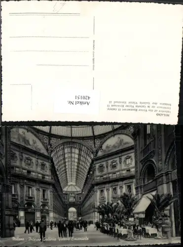 420151,Lombardia Milano Mailand Interno Galleria Vittorio Emanuele Einkaufszentrum