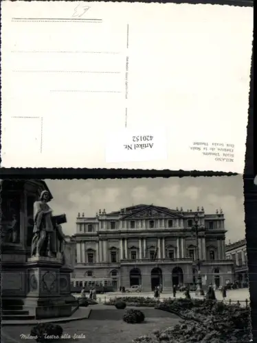 420152,Lombardia Milano Mailand Teatro alla Scala Theater Statue