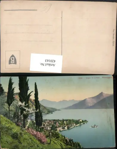 420163,Lombardia Como Lago di Como Menaggio Totale Bergkulisse