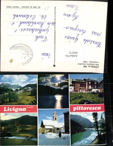 420172,Lombardia Sondrio Livigno Alta Valtellina Kirche See Mehrbildkarte