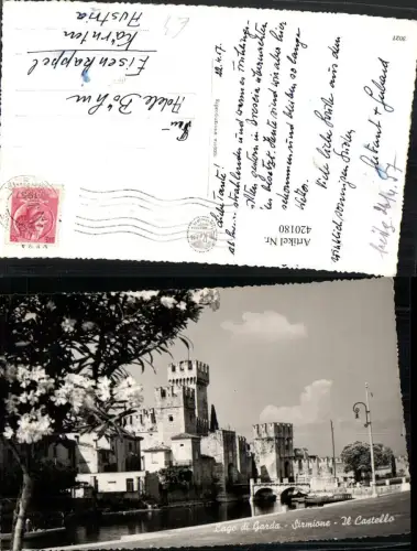 420180,Lombardia Brescia Lago di Garda Sirmione Il Castello Burg