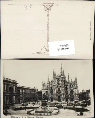 420186,Lombardia Milano Mailand Piazza Duomo Dom Denkmal Statue
