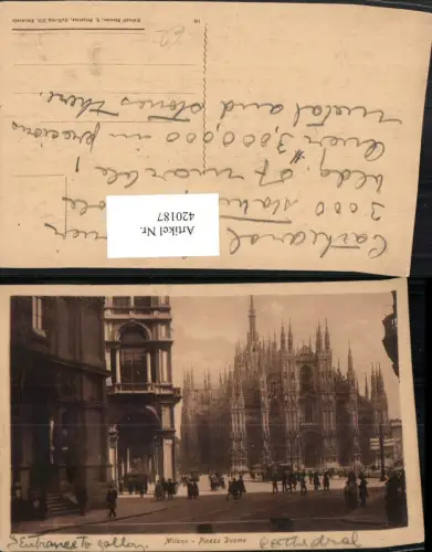 420187,Lombardia Milano Mailand Piazza Duomo Dom Straßenansicht