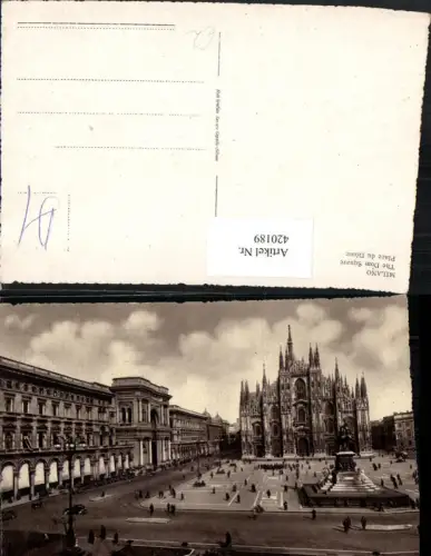 420189,Lombardia Milano Mailand Piazza del Duomo Dom Denkmal