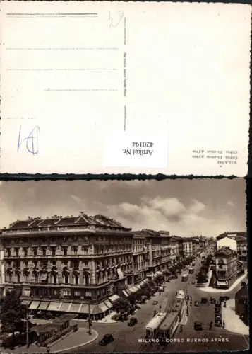 420194,Lombardia Milano Mailand Corso Buenos Ayres Straße Straßenbahnen