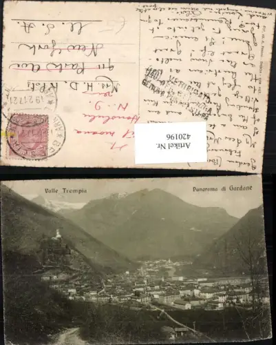 420196,Lombardia Brescia Valle Trompia Panorama di Gardone Totale Bergkulisse