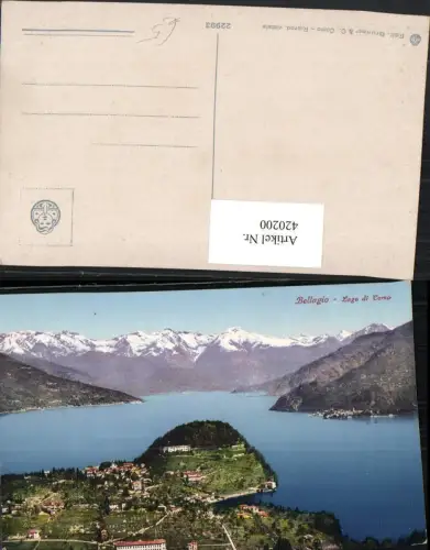 420200,Lombardia Como Lago di Como Bellagio Totale See Bergkulisse