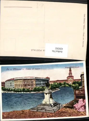 420202,Lombardia Milano Mailand Piazza Castello Denkmal Schloss