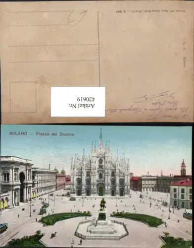 420619,Lombardia Milano Mailand Piazza del Duomo Domplatz Dom Denkmal