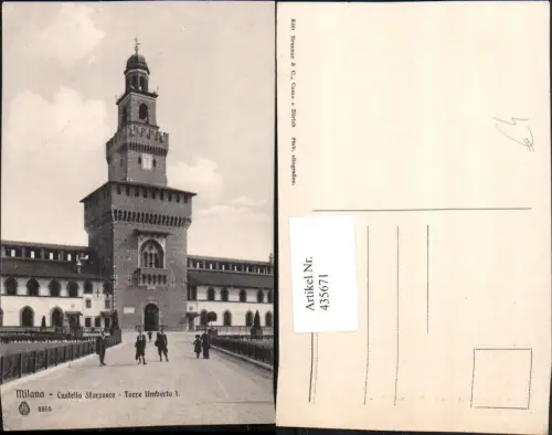 435671,Lombardia Milano Mailand Castello Sforzesco Torre Umberto Tor Turm