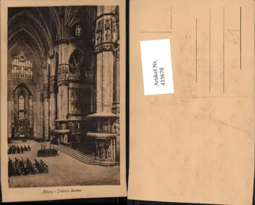 435678,Lombardia Milano Mailand Interno Duomo Dom Innenansicht