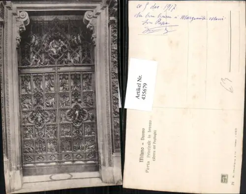 435679,Lombardia Milano Mailand Duomo Porta Principale in bronzo Dom Portal Tür