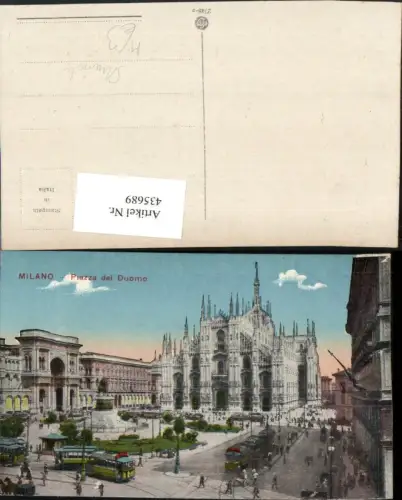 435689,Lombardia Milano Mailand Piazza del Duomo Dom Straßenbahnen